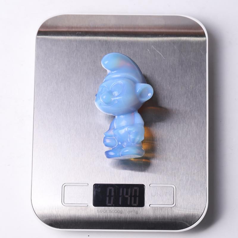 3.2" Blue Opalite Smurfs Crystal Carvings Crystal wholesale suppliers