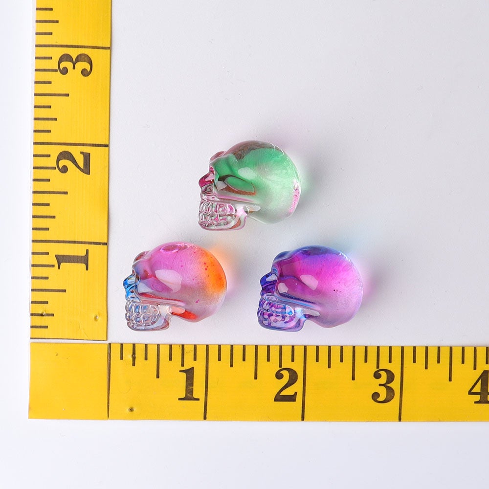 1" Aura Skull  Angel Crystal Carvings （Random sending color） Crystal wholesale suppliers