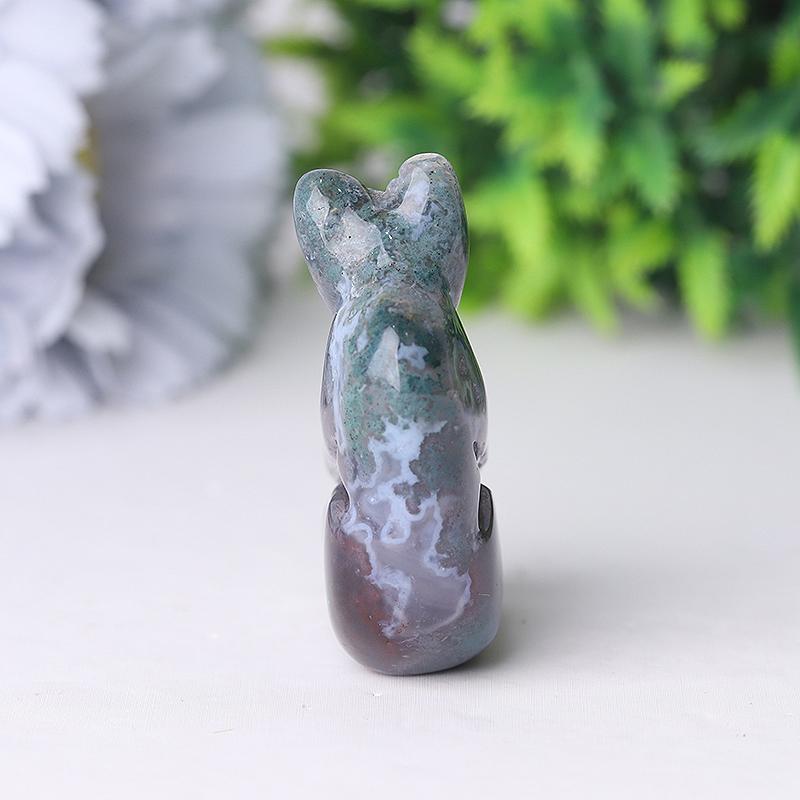 2" Moss Agate Bear Crystal Carving Crystal wholesale suppliers