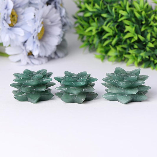 2" Green Aventurine Flower Crystal Carving Crystal wholesale suppliers