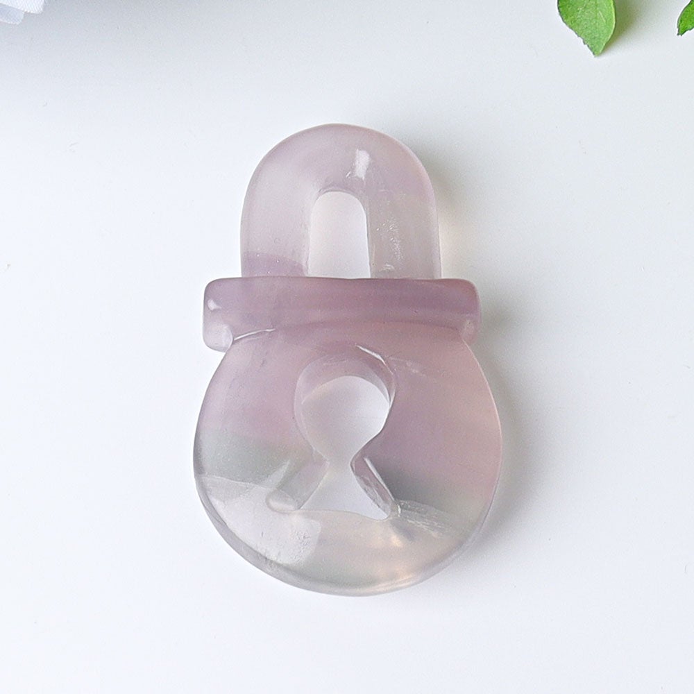 2.4" Fluorite Lock  Crystal Carvings Crystal wholesale suppliers