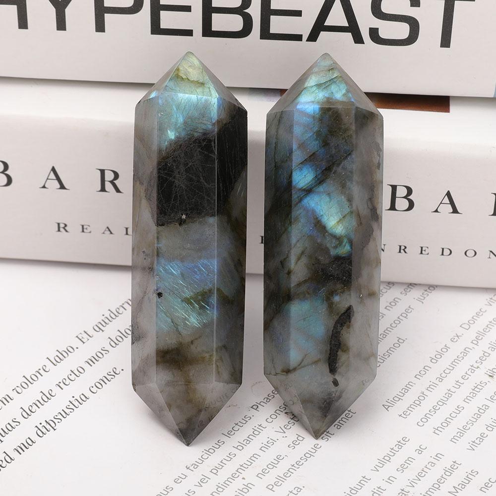 Set of 2 Labradorite Double Terminated Points Crystal wholesale suppliers