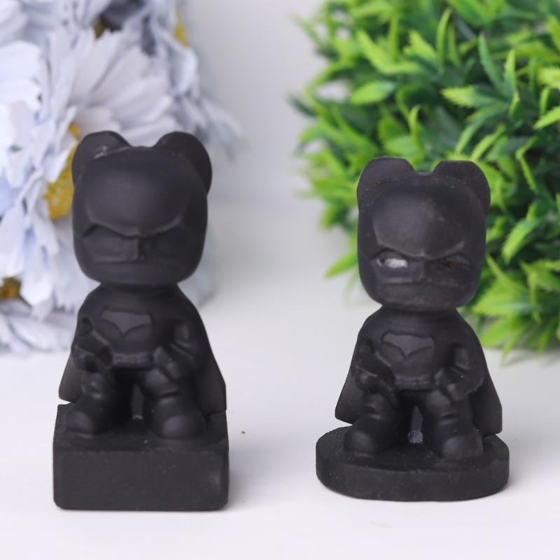 Black Obsidian Bat Man Crystal Carvings Crystal wholesale suppliers