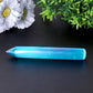 6" Aura Selenite Wand