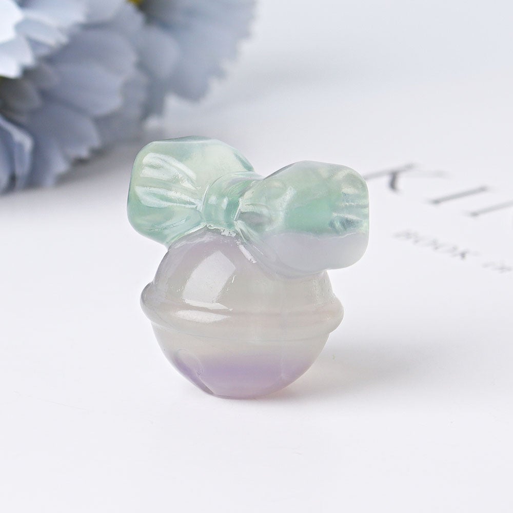 1.6" Fluorite Ring Bell Crystal Carvings for Christmas Crystal wholesale suppliers