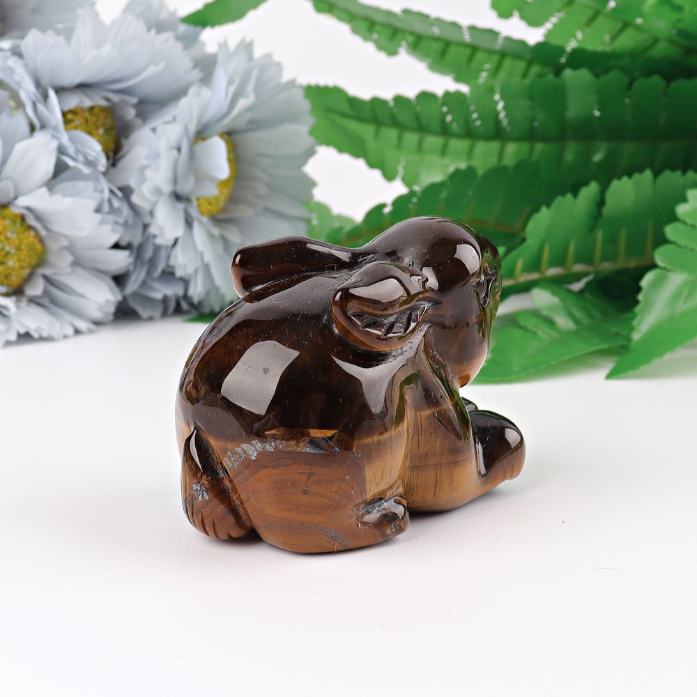 2.4" Tiger's Eye Rabbit Crystal Carving Crystal wholesale suppliers