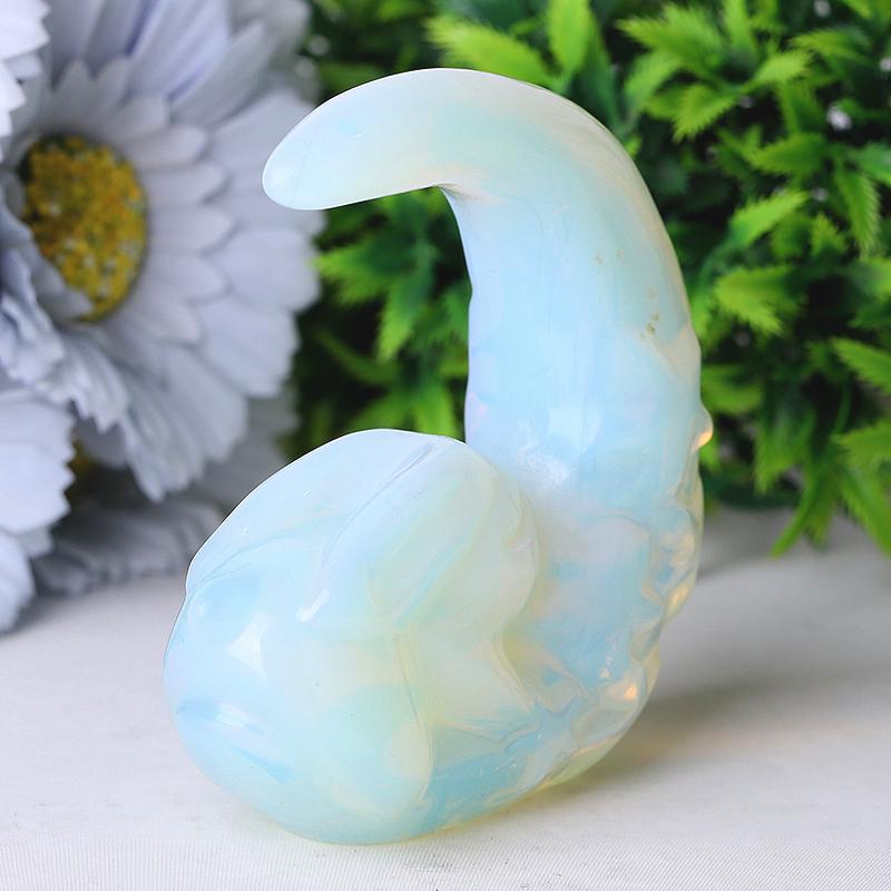 3" Opalite Moon with Rabbit Crystal Carvings Crystal wholesale suppliers