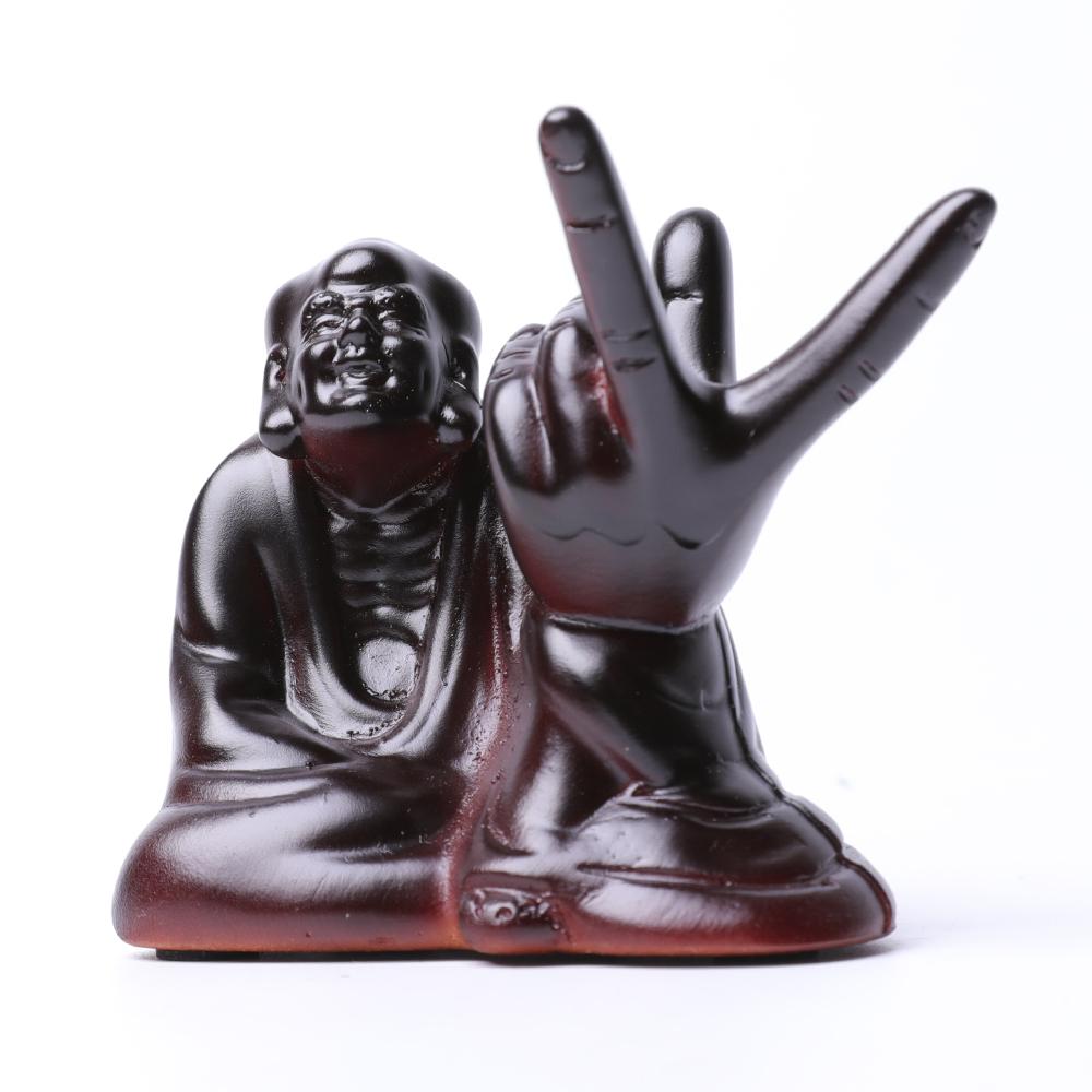 Resin Happy Buddha Statue Stand