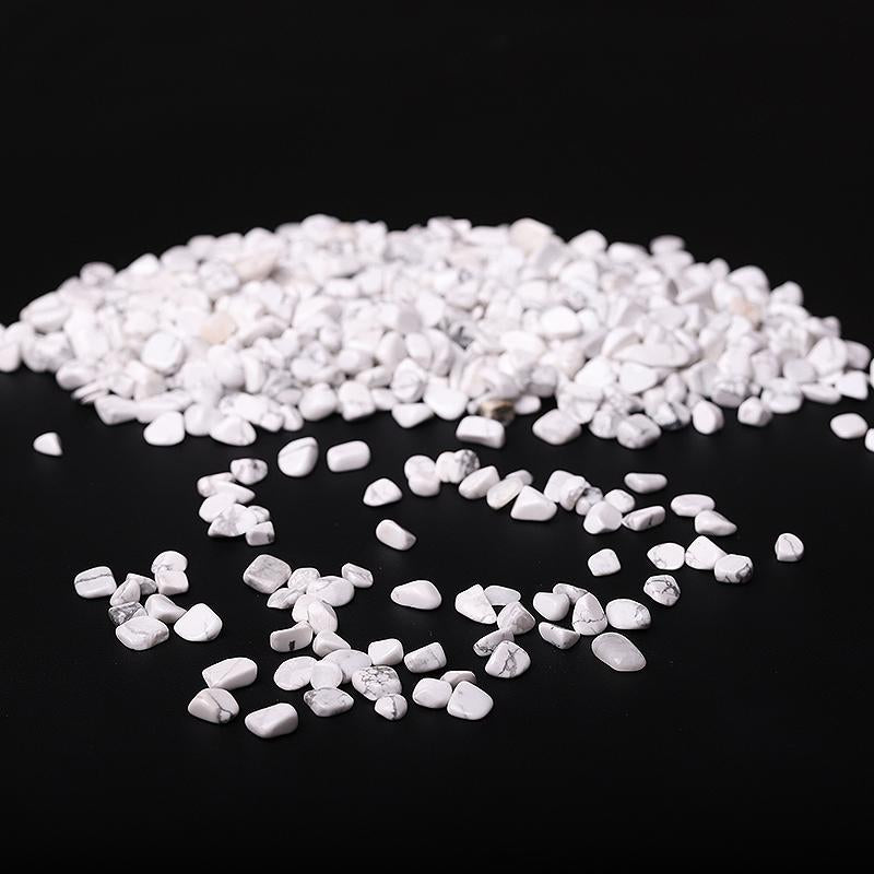 0.1kg Different Size Howlite Chips Crystal Chips for Decoration Crystal wholesale suppliers