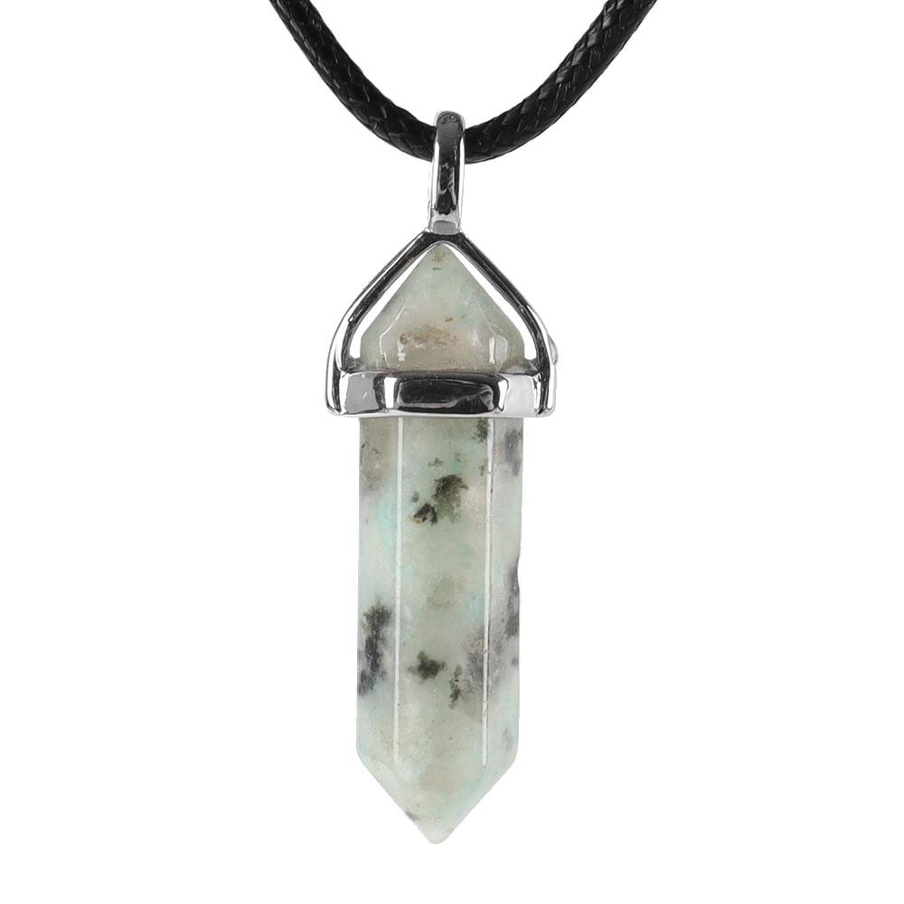 Natural Semi-Precious Gemstone Crystal Healing Hexagonal Point Chakra Pendant Crystal wholesale suppliers