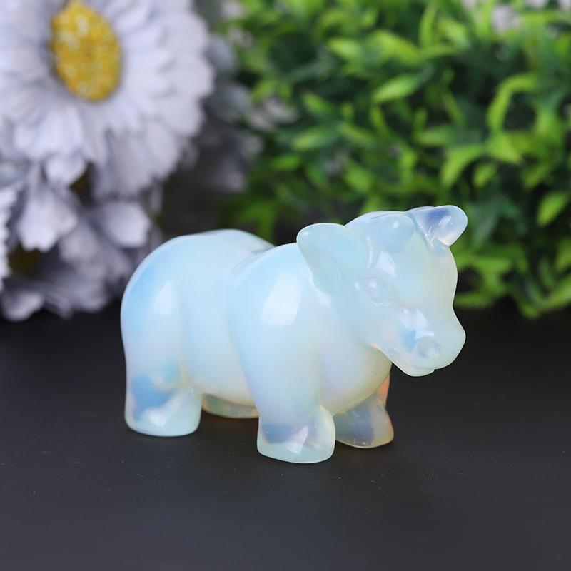 3.5" Opalite Cow Crystal Carving