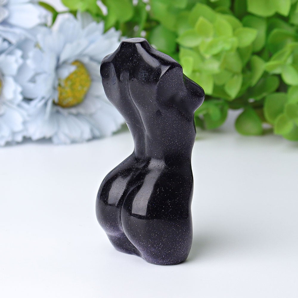 3" Blue Sandstone Woman Model Body Crystal Carvings Crystal wholesale suppliers