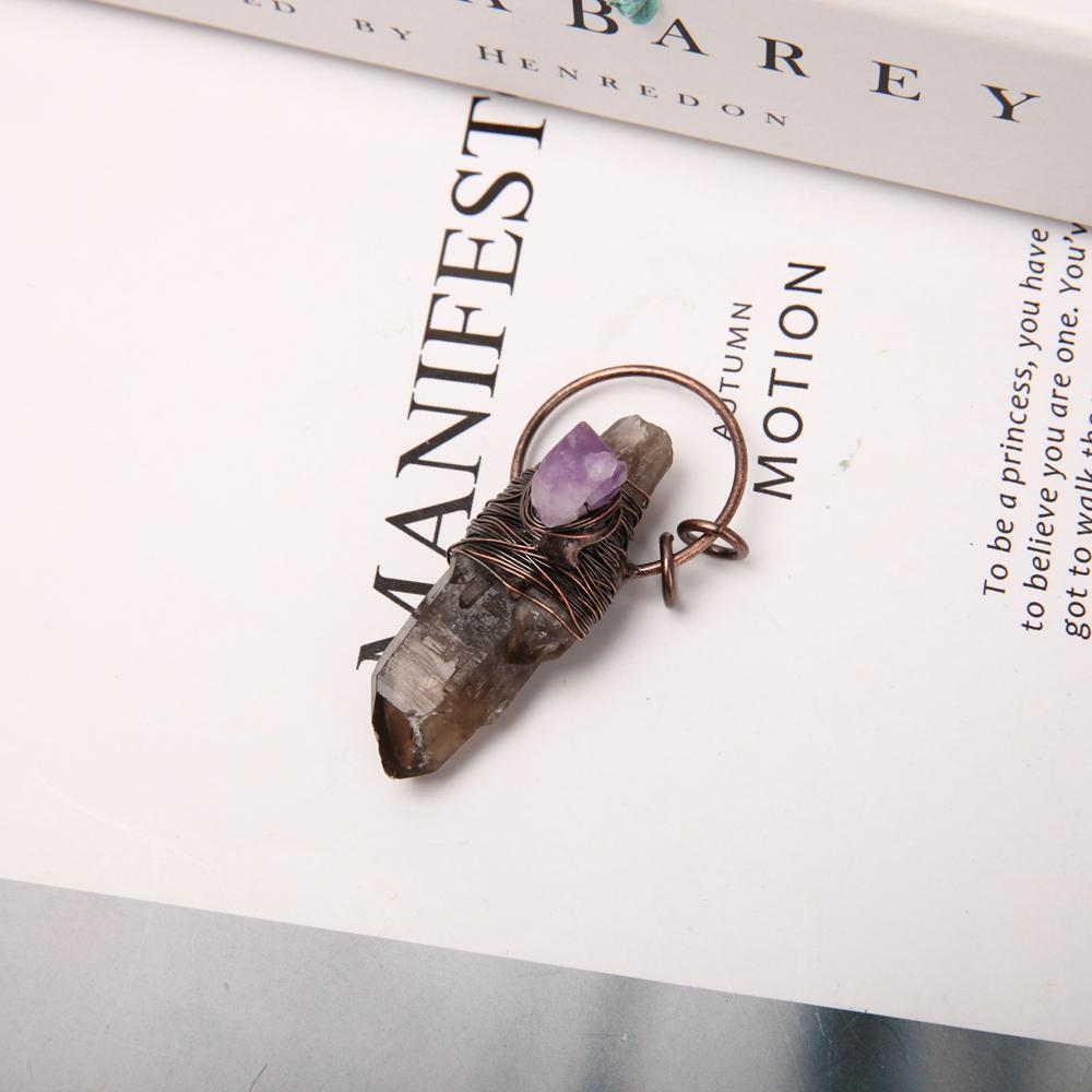 Amethyst Smoky Quartz Pendant Key Chain Crystal wholesale suppliers