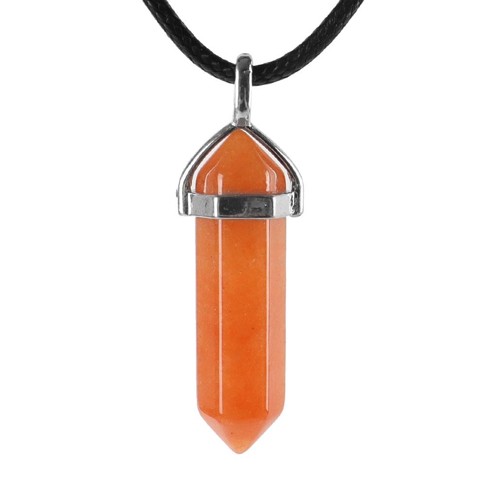 Natural Semi-Precious Gemstone Crystal Healing Hexagonal Point Chakra Pendant Crystal wholesale suppliers