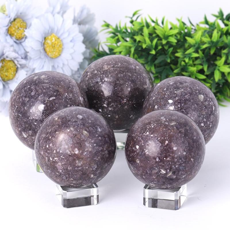 2.5"-4.5" Resin Lepidolite Sphere Crystal wholesale suppliers