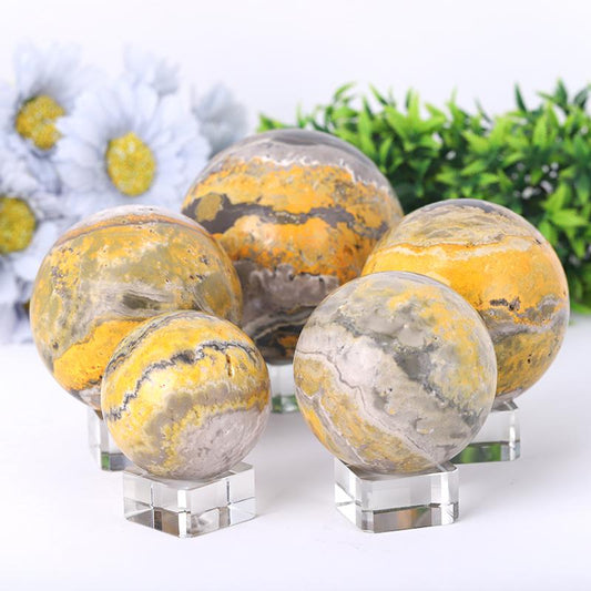 2.5"-4.5" Bumble Bee Jasper Sphere Crystal wholesale suppliers