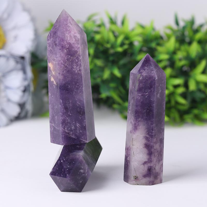 Natural Purple Mica Points Healing Tower Crystal wholesale suppliers