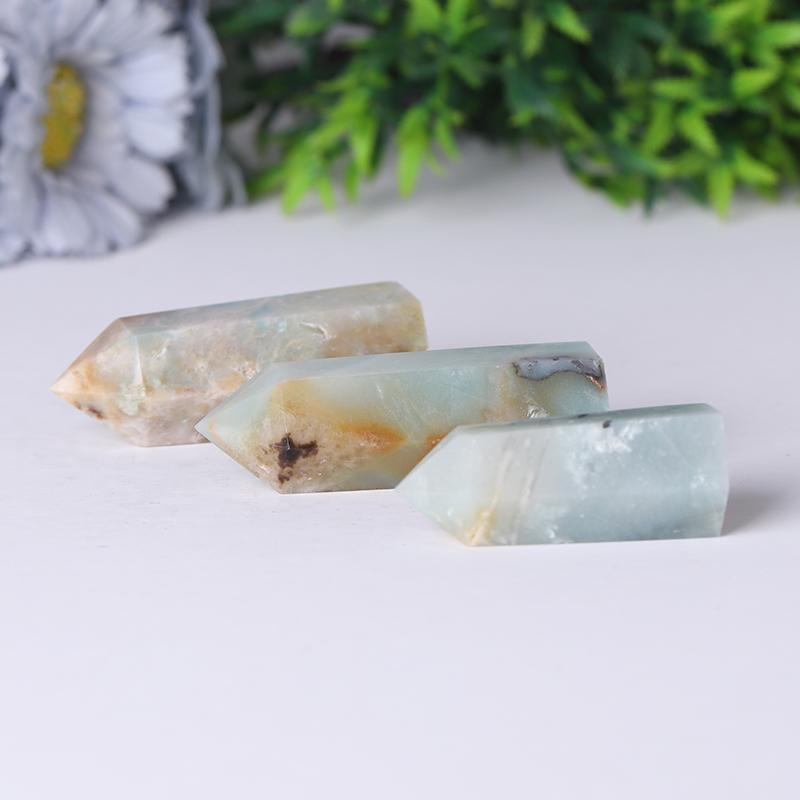 Natural Caribbean Calcite Points Meditation Sky Blue Crystal Point Healing Crystal Towers Crystal wholesale suppliers