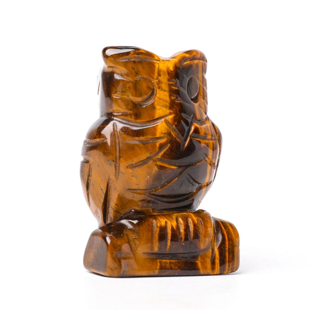 2.0" Tiger Eye Owl Figurine Crystal Carvings Crystal wholesale suppliers