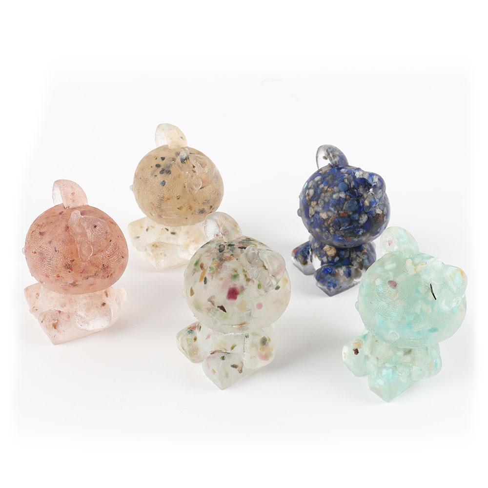 Crystal Chips Infused Hello Kitty Resin Figurines