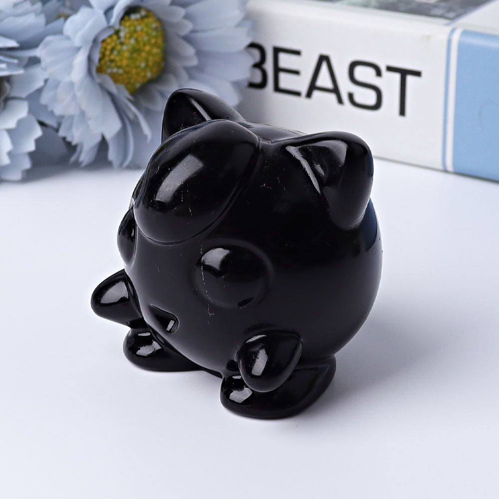 2" Black Obsidian Jiggly Puff Crystal Carvings Crystal wholesale suppliers