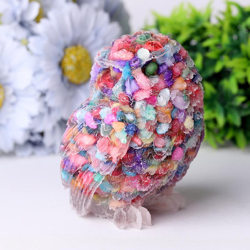 4" Owl Resin Crystal Carvings Crystal wholesale suppliers