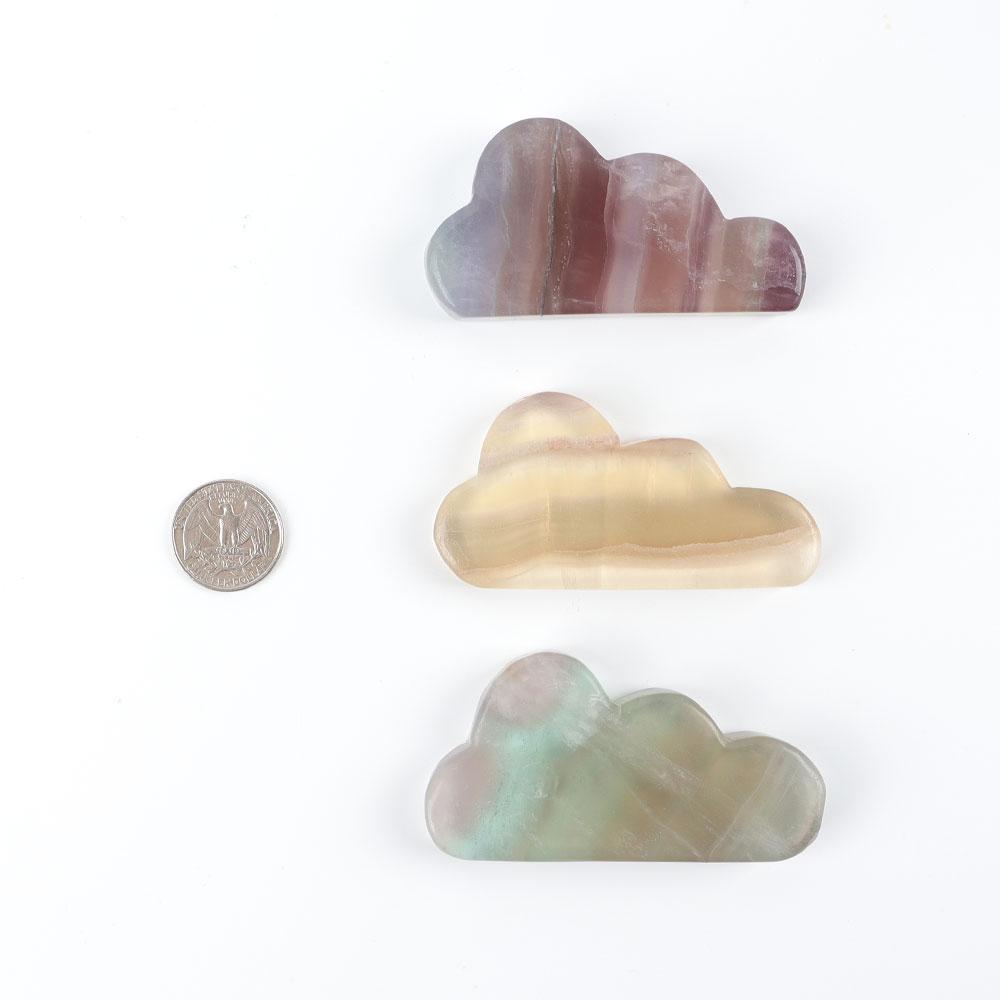 Fluorite Cloud Shape Carvings