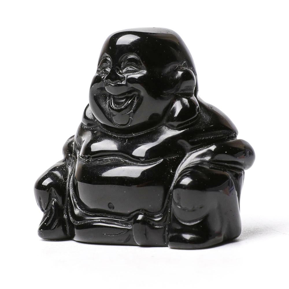 1.5" Black Obsidian Buddha Crystal Carvings Crystal wholesale suppliers