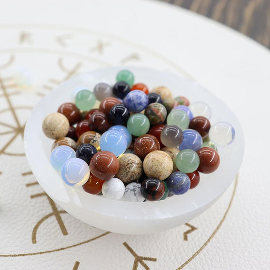 10mm No hole/Undrilled 30pcs Natural Crystal Beads Stone Gemstone Round Loose Energy Healing Beads Crystal wholesale suppliers