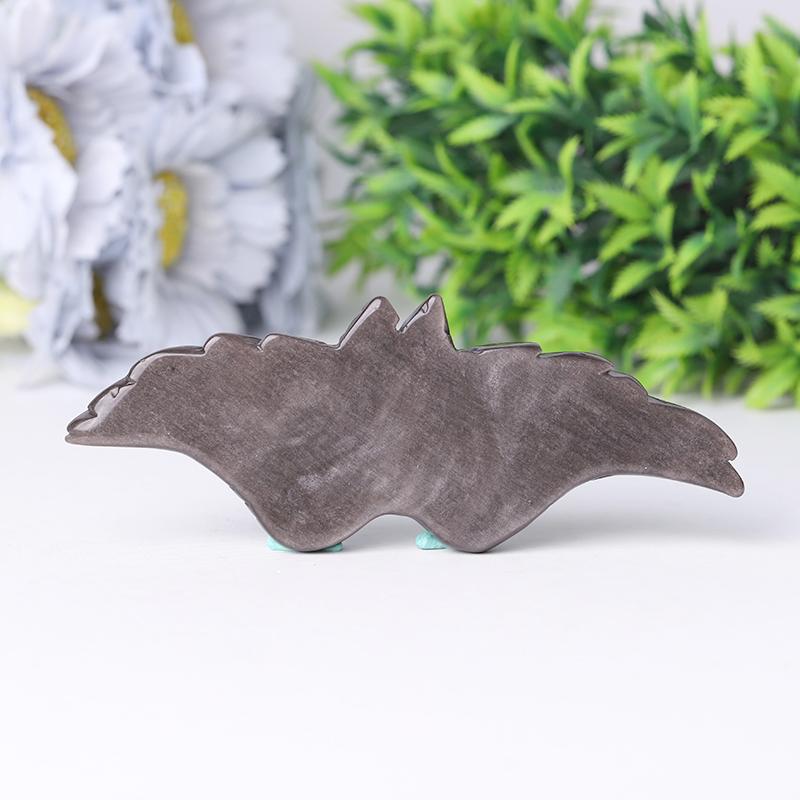 5.2" Silver Obsidian Wing Carving Crystal wholesale suppliers