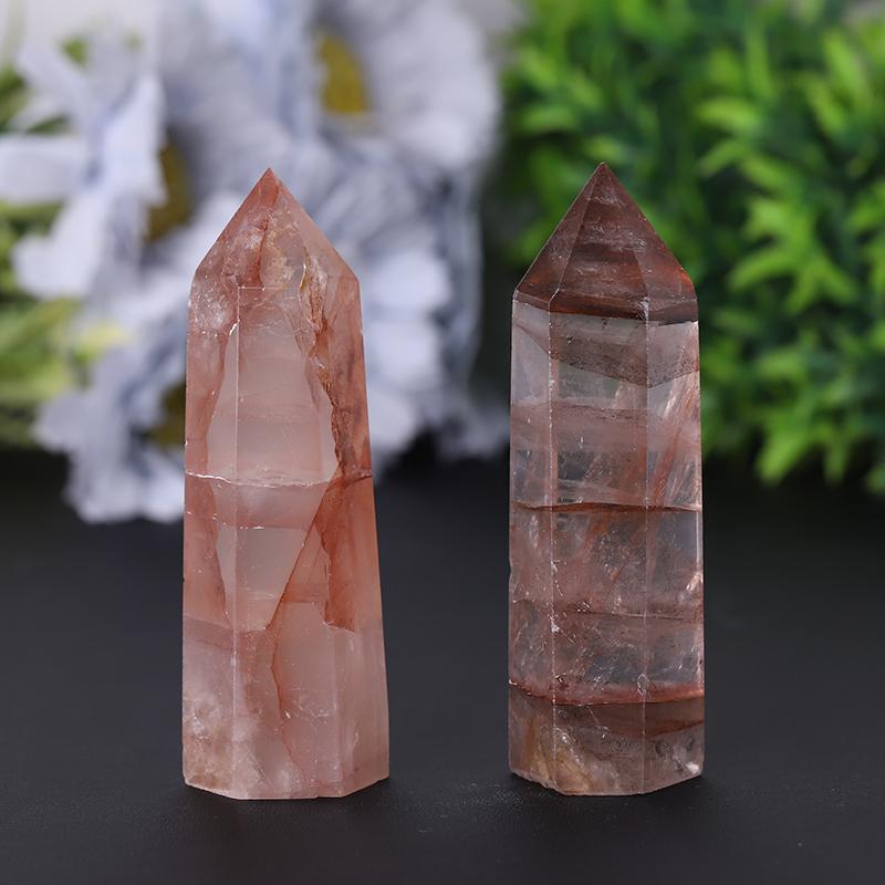 Wholesale Natural High Quality Fire Quartz Crystal Point Crystal wholesale suppliers