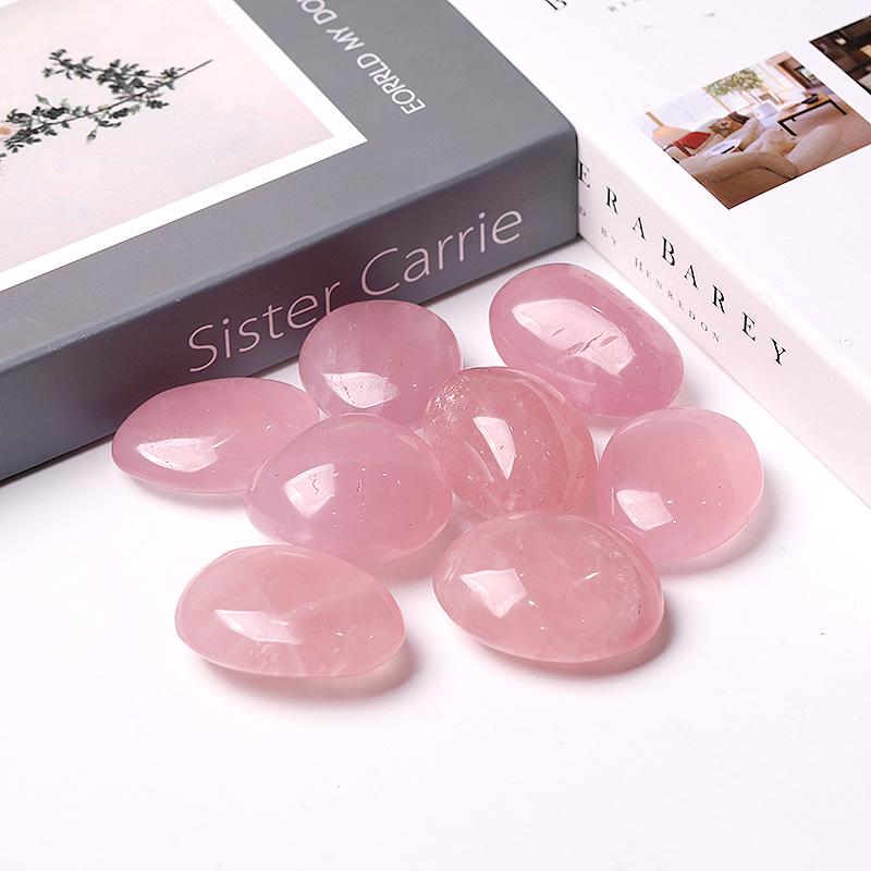 0.1kg 50mm-60mm Rose Quartz Tumbles Palm stones Crystal wholesale suppliers