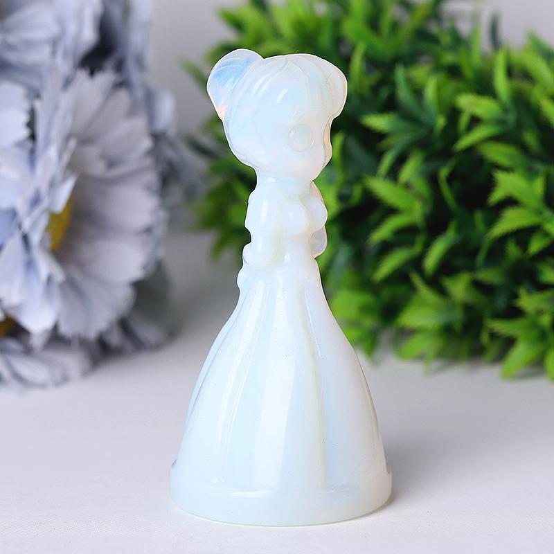 4" Wholesale Opalite Princess Carvings for Decoration Crystal wholesale suppliers