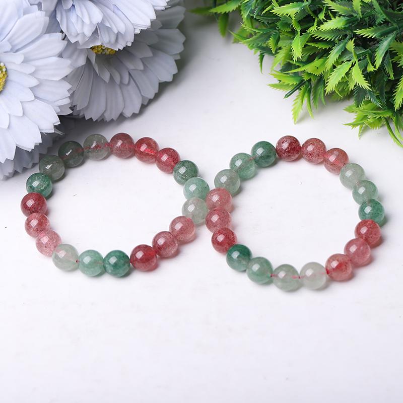 10mm Mixed Strawberry Quartz Bracelet Crystal wholesale suppliers