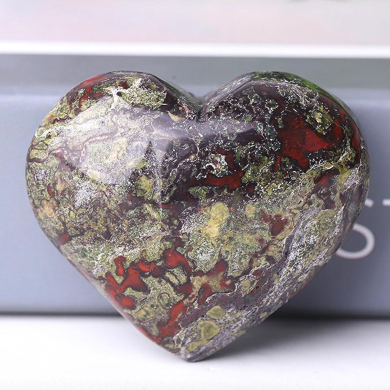 2.0-2.5"Dragon Blood Stone Heart Shape Crystal Carvings Crystal wholesale suppliers