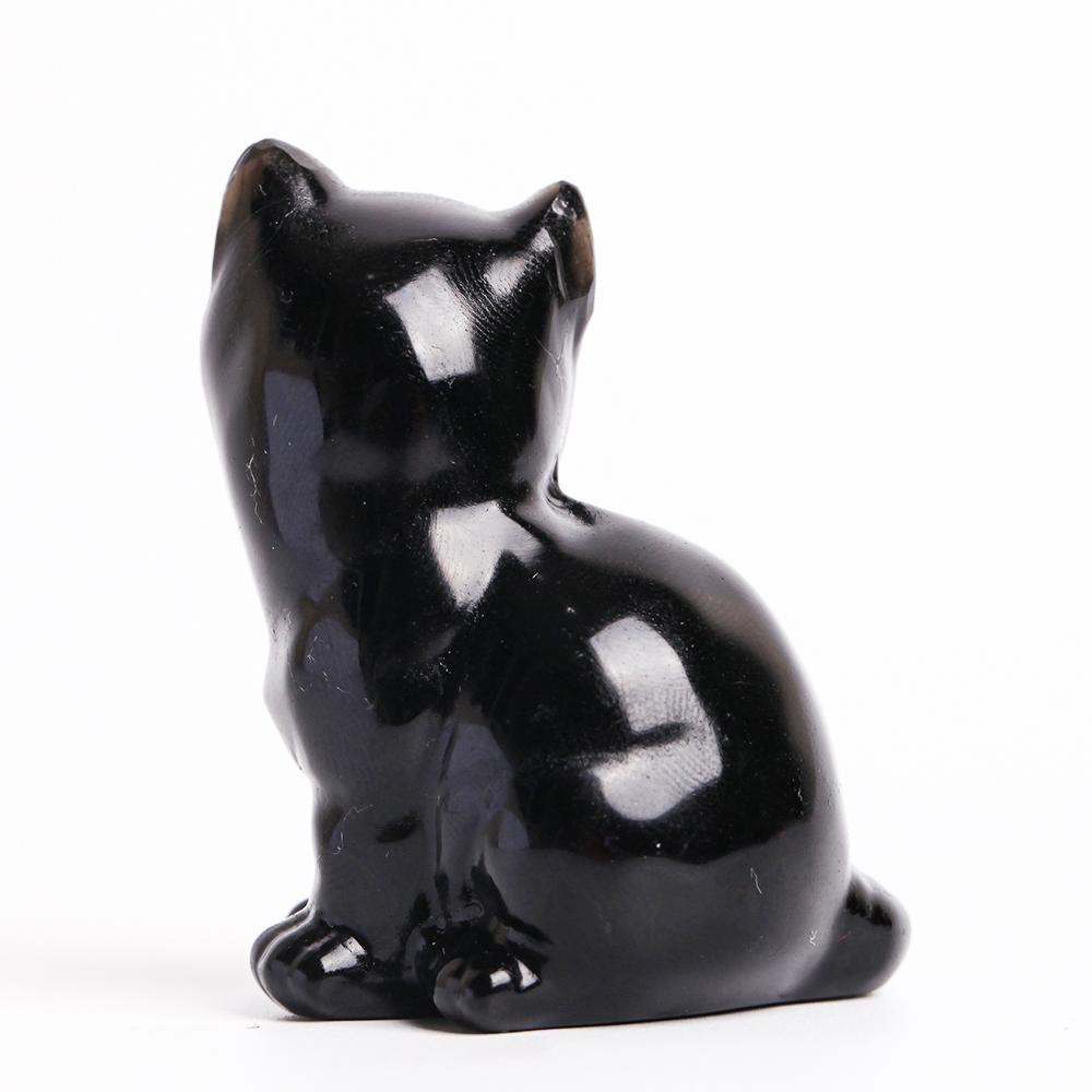 Black Obsidian Crystal Carving Cat Crystal wholesale suppliers