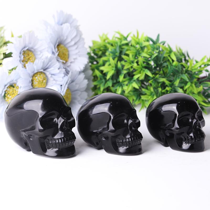 Black Obsidian Skull Crystal Carvings for Halloween Crystal wholesale suppliers