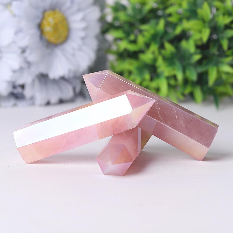 Wholesale Aura Rose Quartz Points for Collection Crystal wholesale suppliers