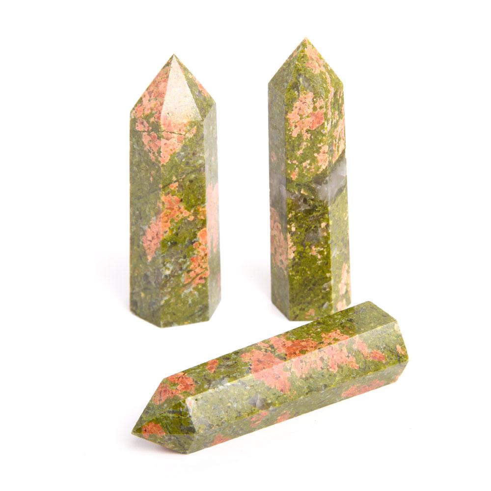 Set of 3 Unakite Crystal Point Crystal wholesale suppliers