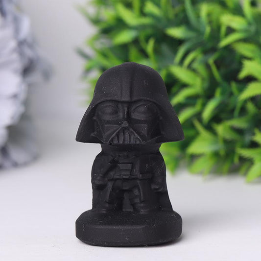 2.5" Black Obsidian Darth Vader Crystal Carvings Crystal wholesale suppliers