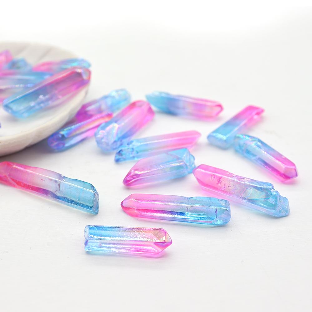 0.5kg Pink and Blue Aura Quartz Points Crystal wholesale suppliers