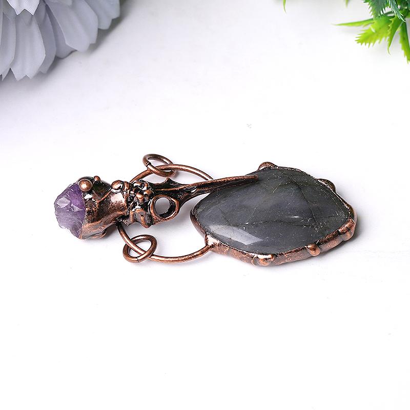 2.5" Labradorite with Amethyst Pendant for Jewelry DIY Crystal wholesale suppliers