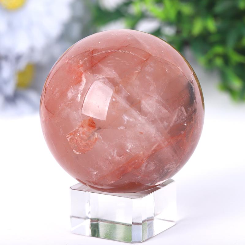 2.5“-4.5” Fire Quartz Sphere Crystal wholesale suppliers