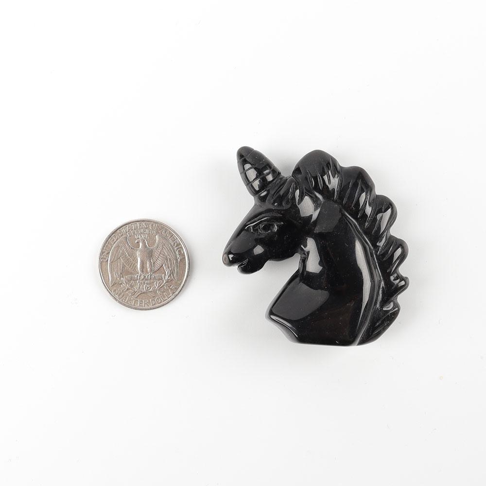 2" Black Obsidian Crystal Carving Unicorn Crystal wholesale suppliers