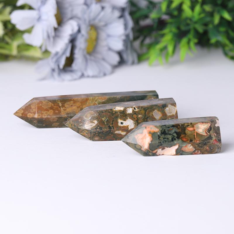 Hotsale Natural Rainforest Jasper Point Healing Crystal Tower Crystal wholesale suppliers