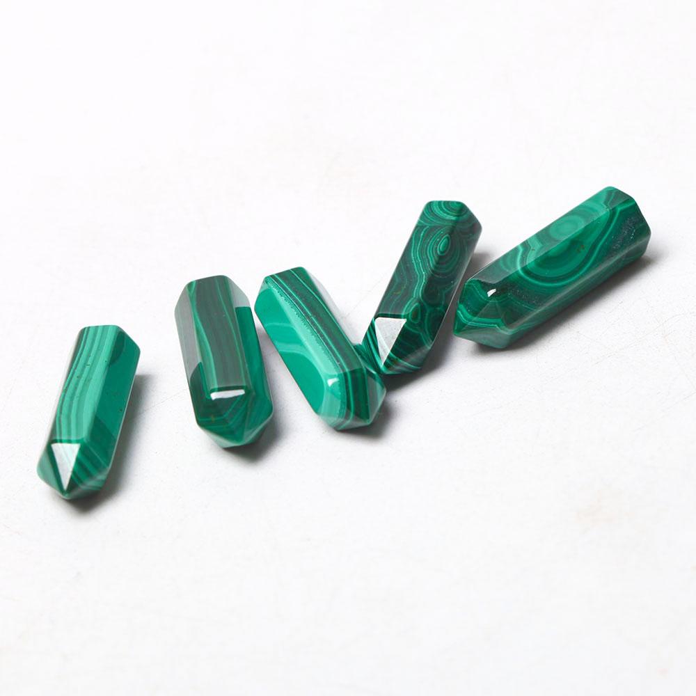 1" Natural Malachite Crystal Tiny Points For DIY Discount Crystal wholesale suppliers