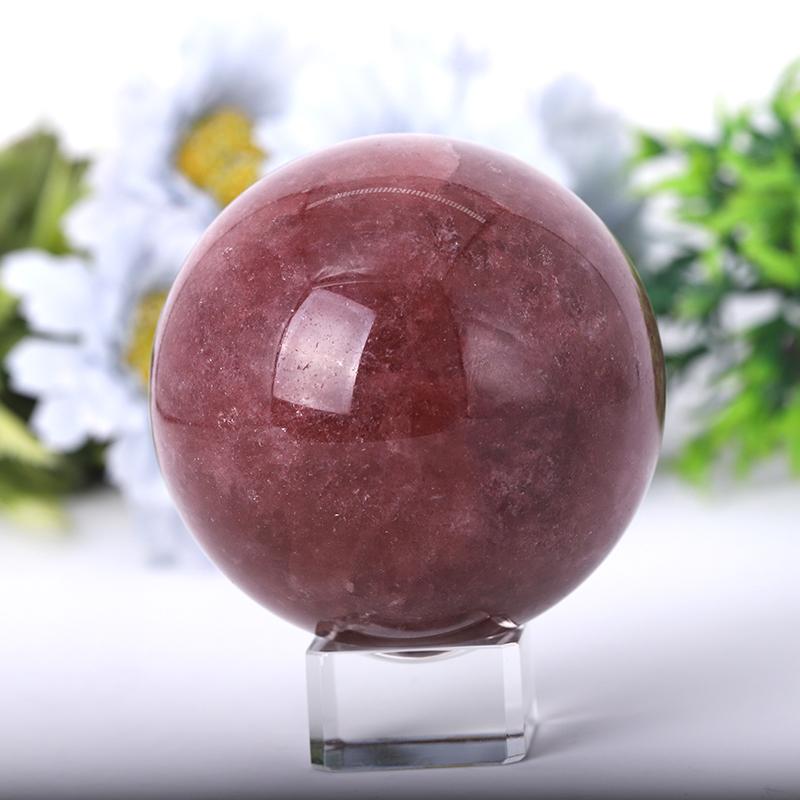 2.0"-4.5" Strawberry Quartz Sphere Crystal wholesale suppliers