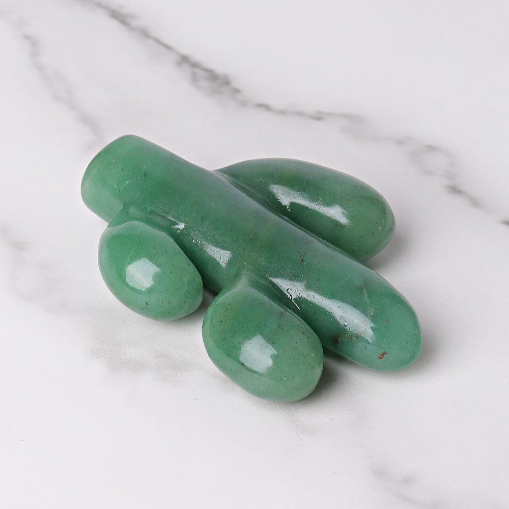 3.1" Green Aventurine Cactus Crystal Carvings Crystal wholesale suppliers