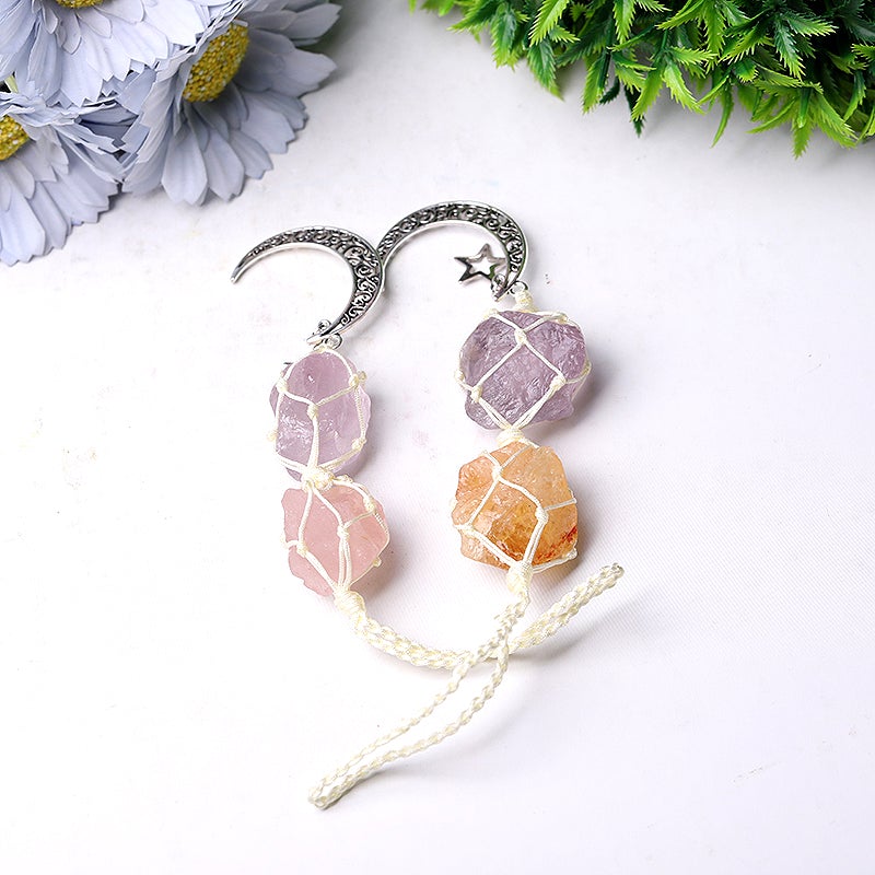 8.0" Citrine Amethyst Raw Stone Crystal Hanging Crystal wholesale suppliers