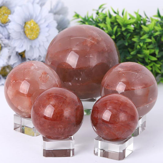 2.5“-4.5” Fire Quartz Sphere Crystal wholesale suppliers